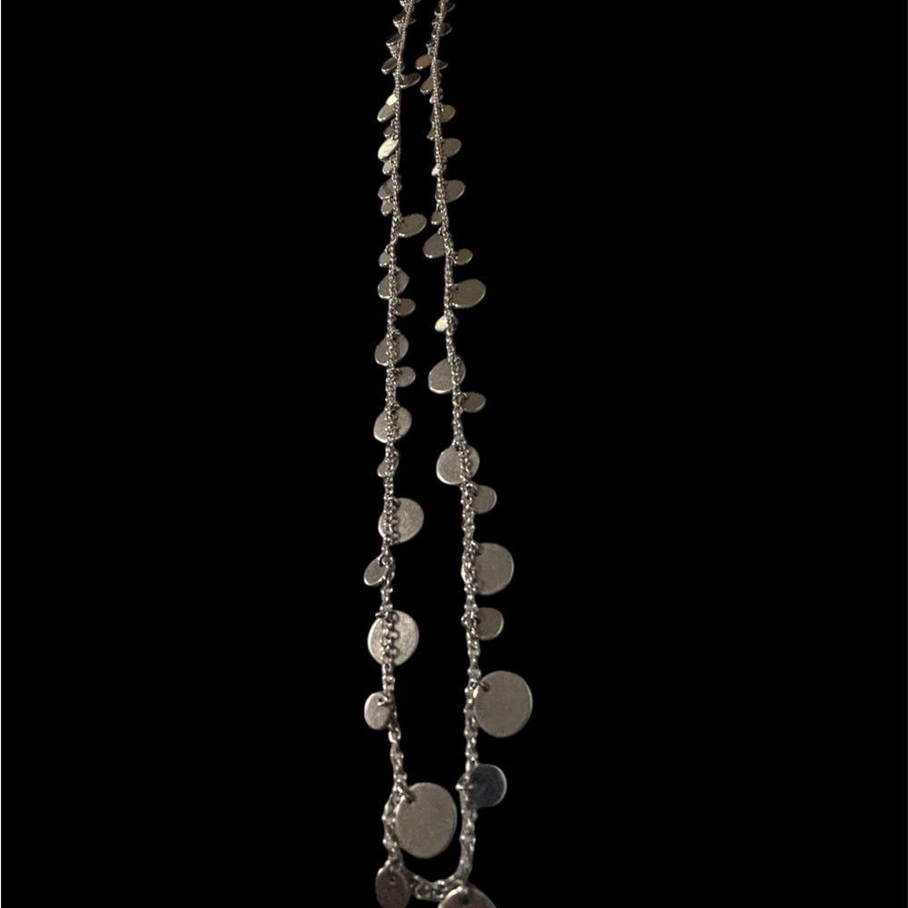 Lia Sophia Silver Disc Necklace